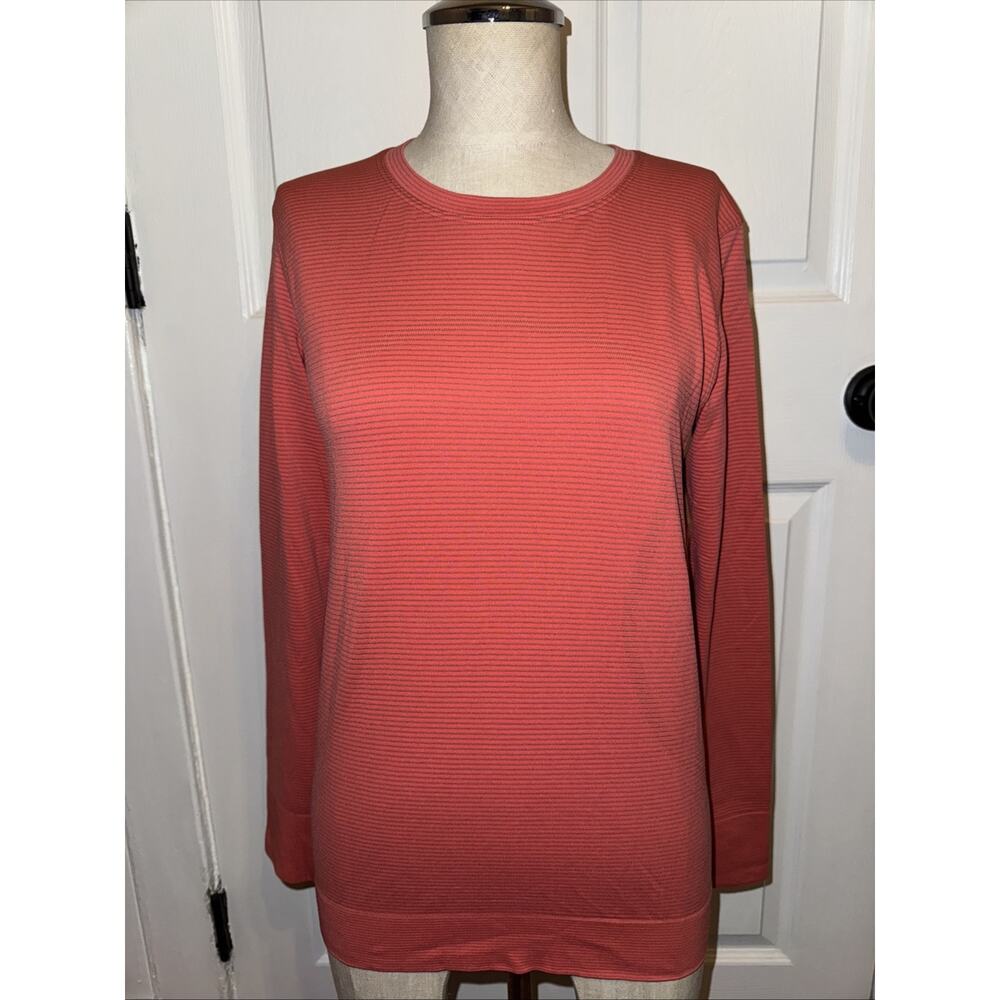Lululemon Swiftly Striped Long Sleeve Top Coral Size 6/8